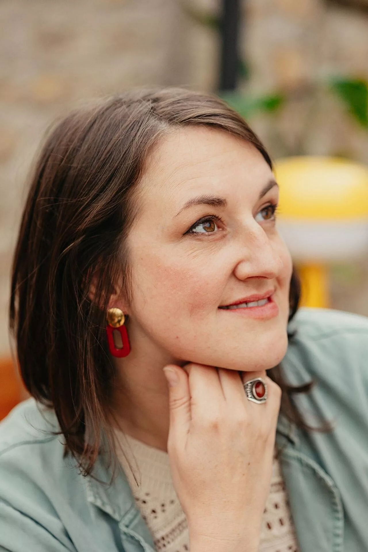 Bijoux Isatis Bijoux Bois Sur Mesure Caen Boucles d'oreilles Hazel Rosy