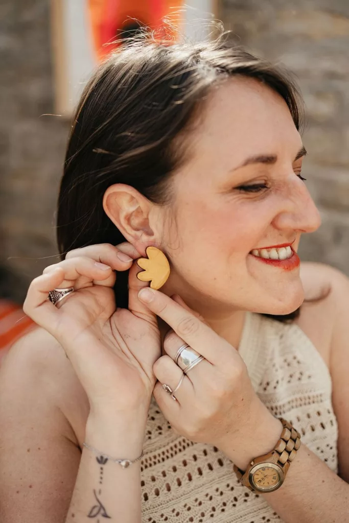 Bijoux Isatis Bijoux Bois Sur Mesure Caen Boucles d'oreilles Iris Melody