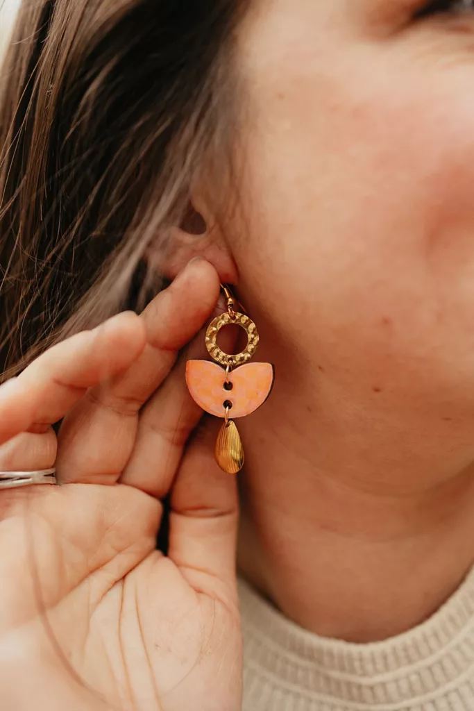 Bijoux Isatis Bijoux Bois Sur Mesure Caen Boucles d'oreilles Luna Joan