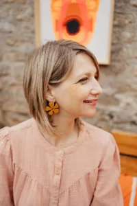 Bijoux Isatis Bijoux Bois Sur Mesure Caen Boucles d'oreilles Rose Janis