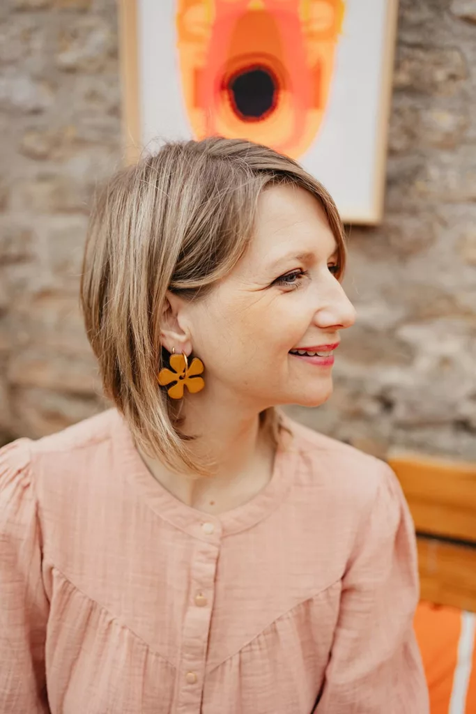 Bijoux Isatis Bijoux Bois Sur Mesure Caen Boucles d'oreilles Rose Janis