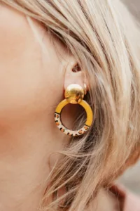 Bijoux Isatis Bijoux Bois Sur Mesure Caen Boucles d'oreilles Sienna Bloom