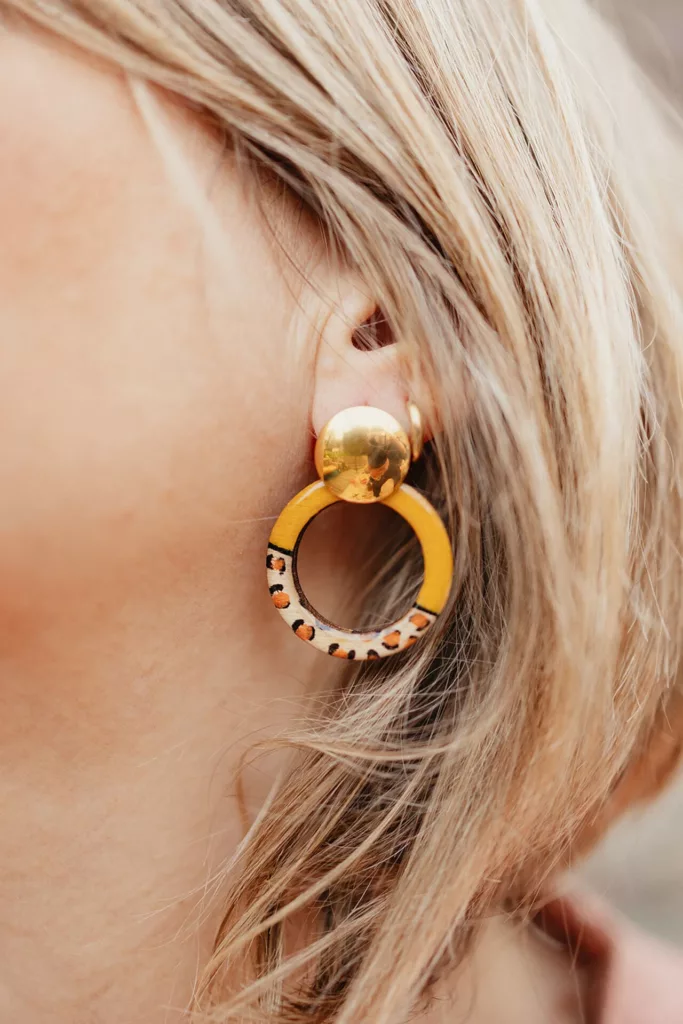 Bijoux Isatis Bijoux Bois Sur Mesure Caen Boucles d'oreilles Sienna Bloom