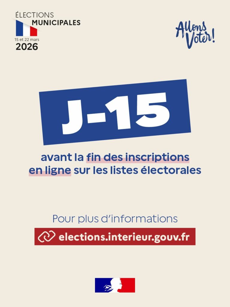 Fin des inscriptions en ligne sur les listes éléctorales