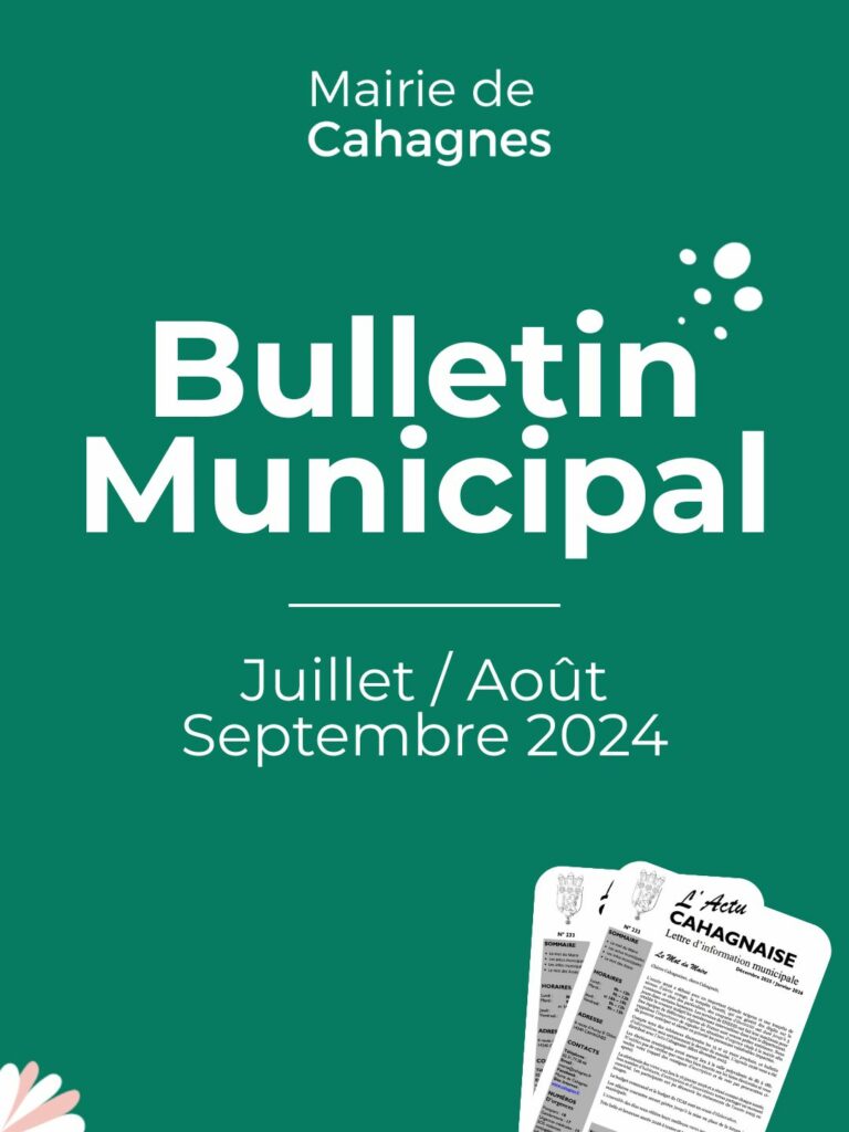 Bulletin municipal de juillet / août / septembre 2024